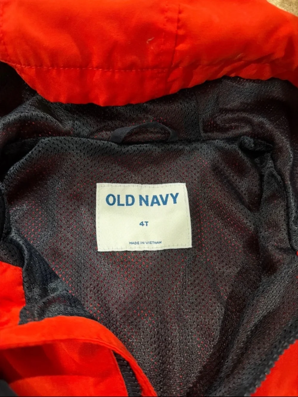 Old Navy Red and Navy Hooded Pullover